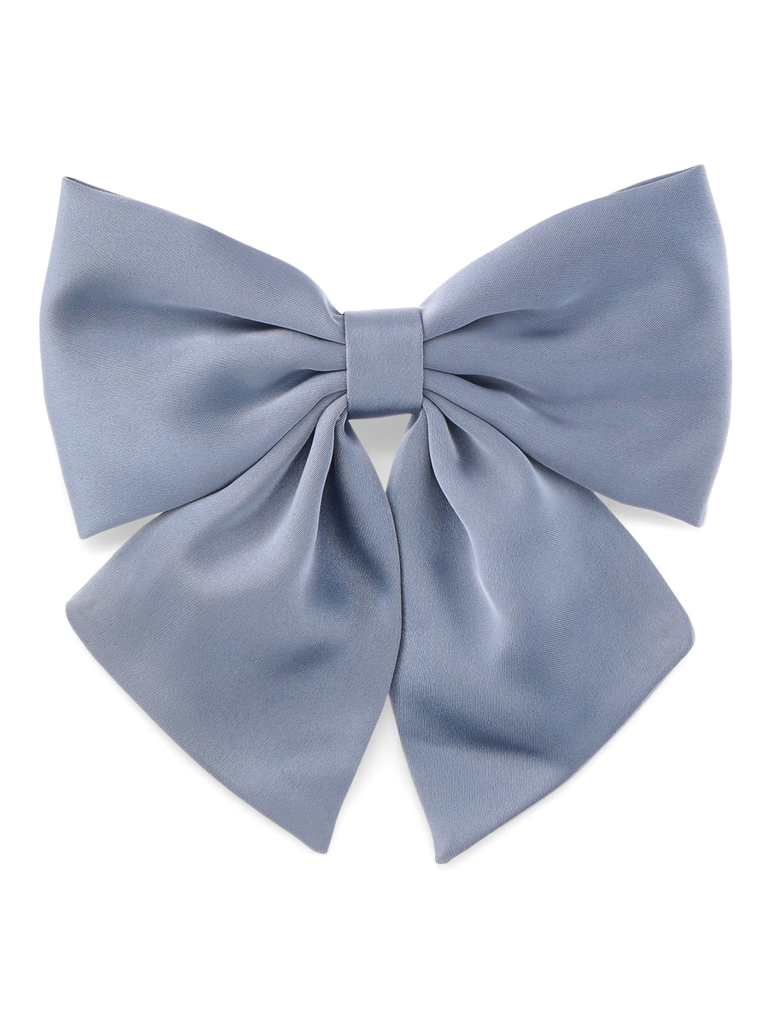 Time and Tru Women's Fabric Bow Hair Barrette Blue