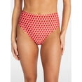 thumbnail image 1 of Time and Tru Women's and Women's Plus Size High Waist Geo Print Bikini Bottoms, Sizes XS-3X, Family Swim, 1 of 5