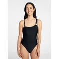 thumbnail image 1 of Time and Tru Women's and Women's Plus One Shoulder One Piece Swimsuit, Sizes XS-3X, Family Swim, 1 of 6