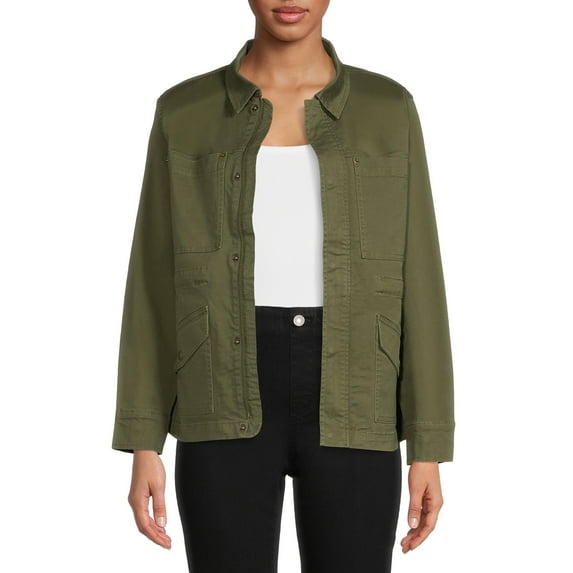 Time and Tru Field Lightweight Cotton, Outerwear Jacket (Women's)