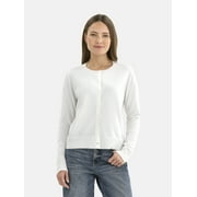 TIME AND TRU Women’s Fine Gauge Cardigan Sweater, Lightweight, Size XS-XXXL