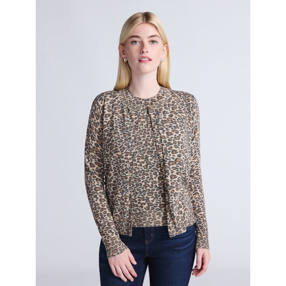 Time and Tru Women’s Fine Gauge Cardigan Sweater, Lightweight, Size XS-XXXL