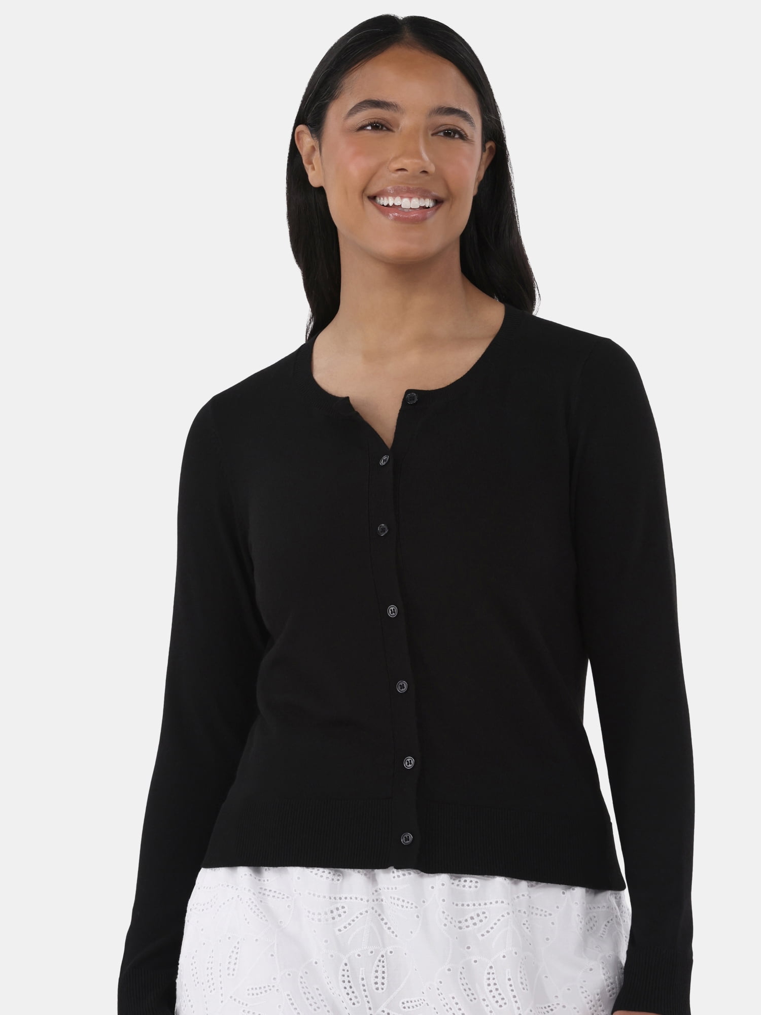 Time and Tru Women's Layered Look Sweater, Midweight, Sizes Time and Tru Women's Layered Look Sweater, Midweight, Sizes