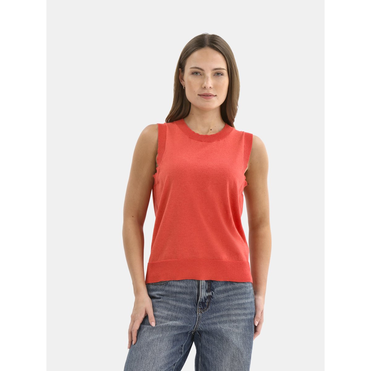 Women's Fine Gauge Sweater Tank Top, Lightweight, Sizes XS-XXXL