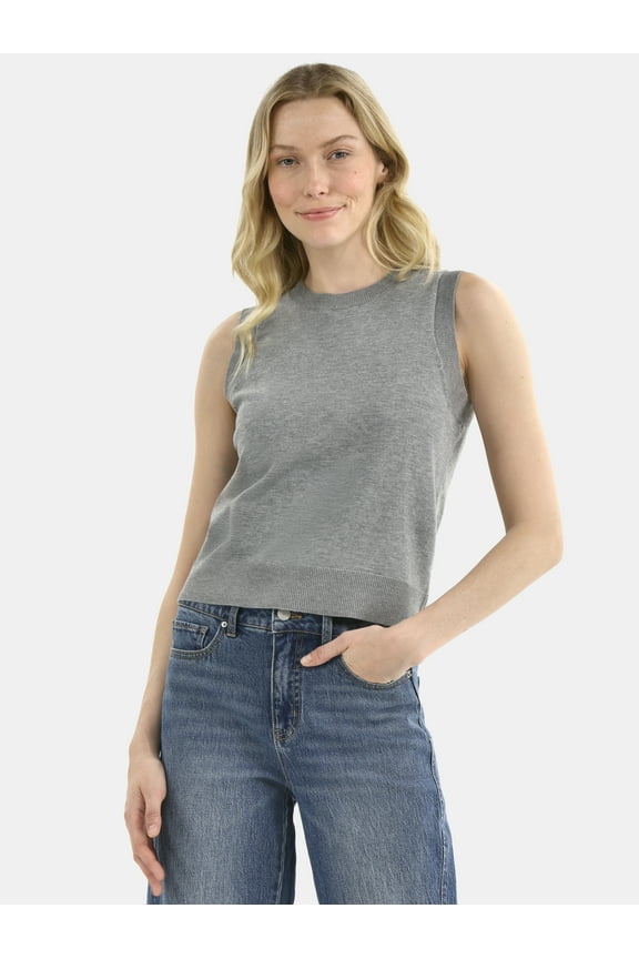 Women's Fine Gauge Sweater Tank Top, Lightweight, Sizes XS-XXXL