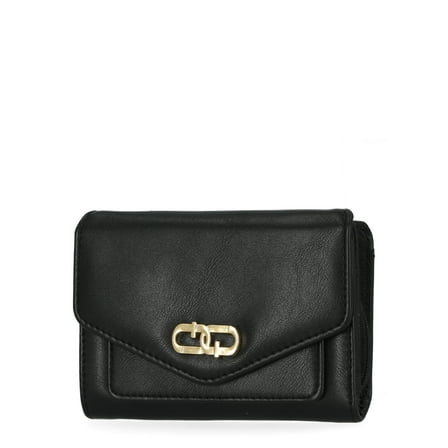Time and Tru Women's Tessa Indexer Wallet, Black