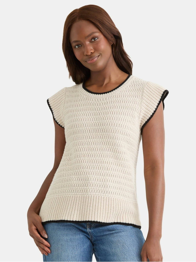 Time and Tru Flutter Sleeve Sweater, Size XS-XXXL - Walmart.com