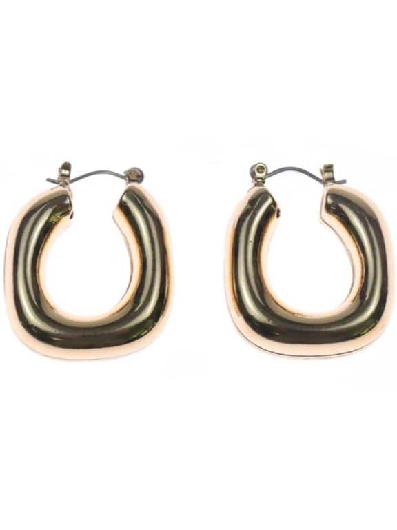 Gold Clutch Hoop Earring (Women's)