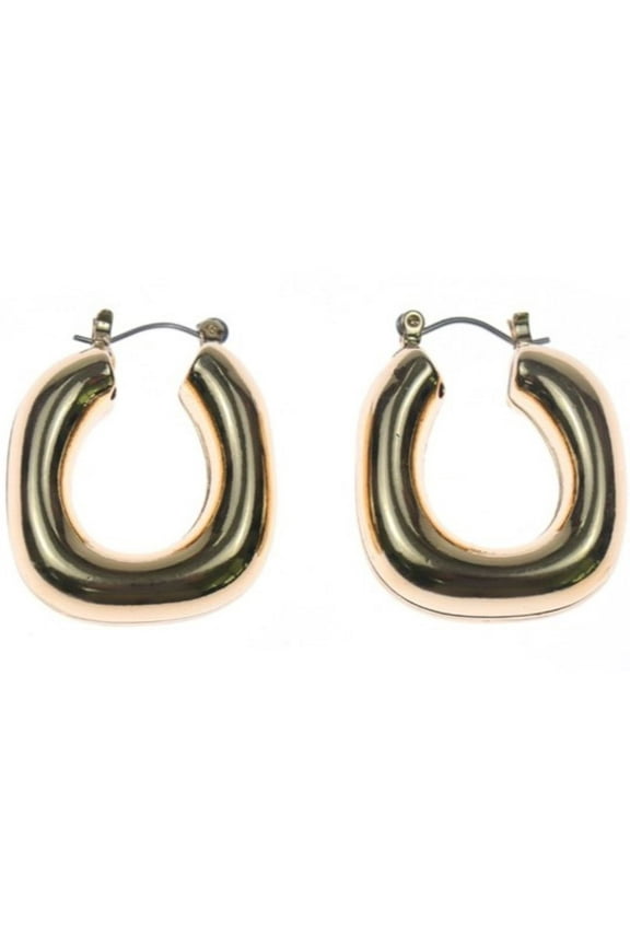Gold Clutch Hoop Earring (Women's)