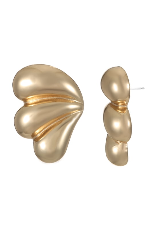 Gold Statement Stud Earrings