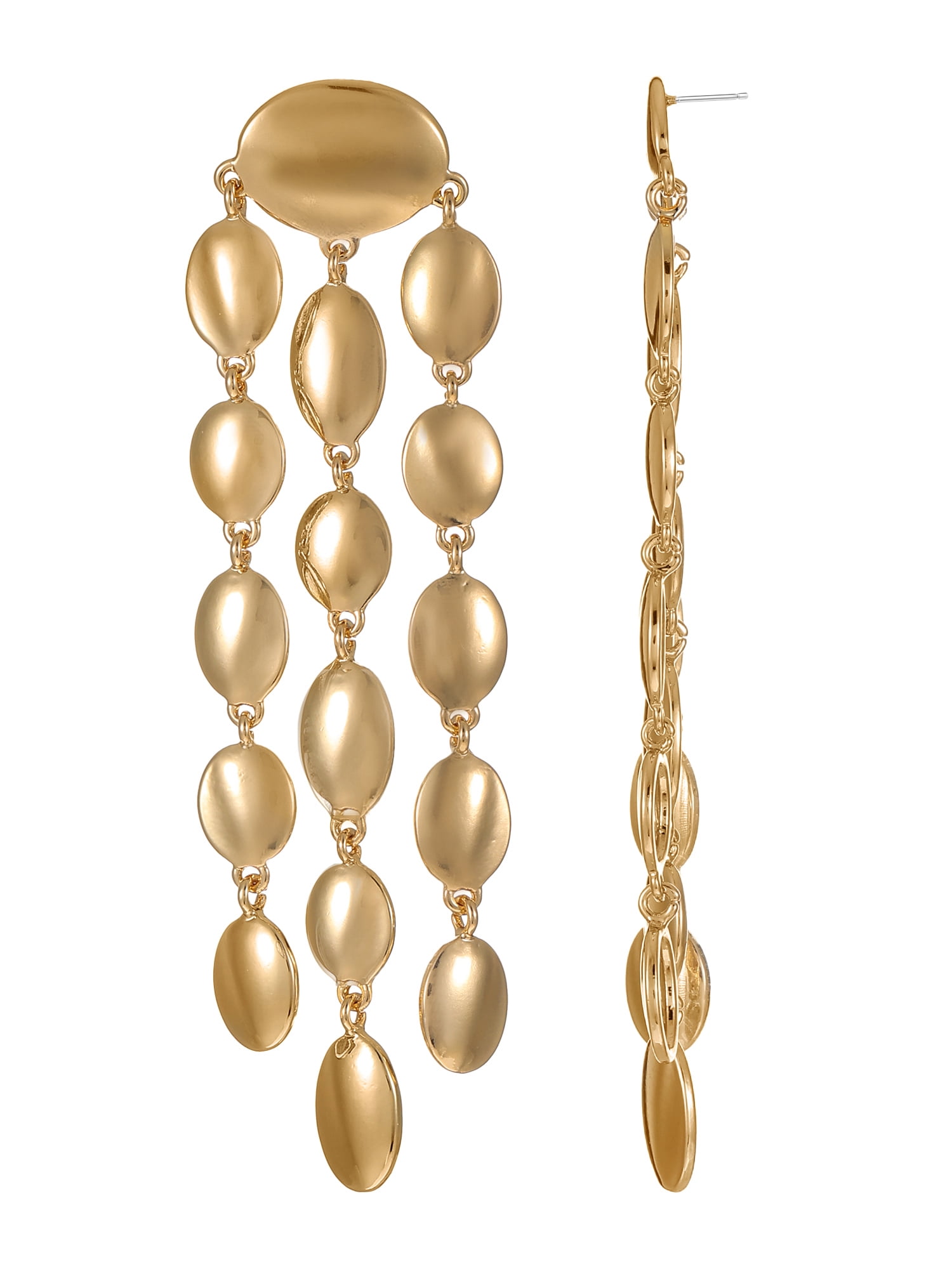 Time and Tru Goldtone Beaded Drop Earrings, 1 Pair