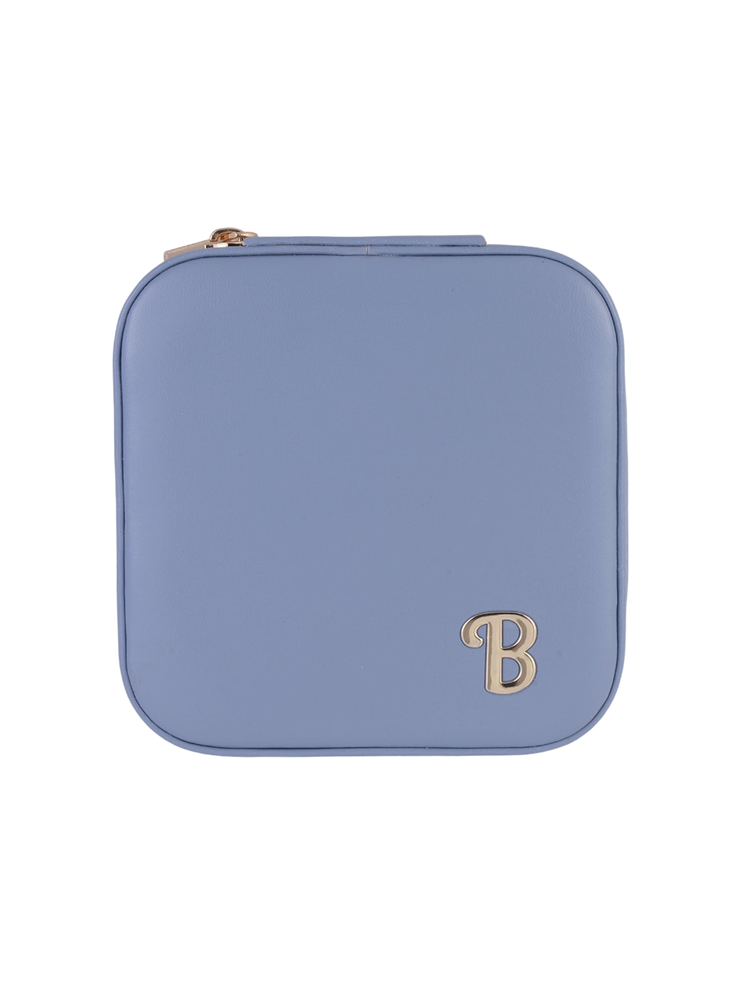 Time and Tru Goldtone/Blue Initial "B" Square Jewelry Organizer