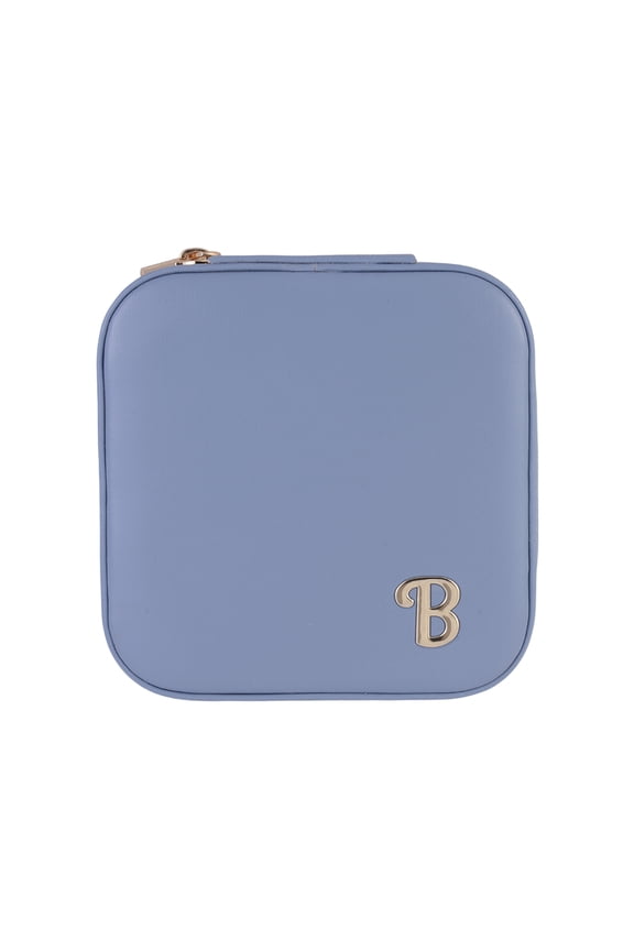 Goldtone/Blue Initial "B" Square Jewelry Organizer