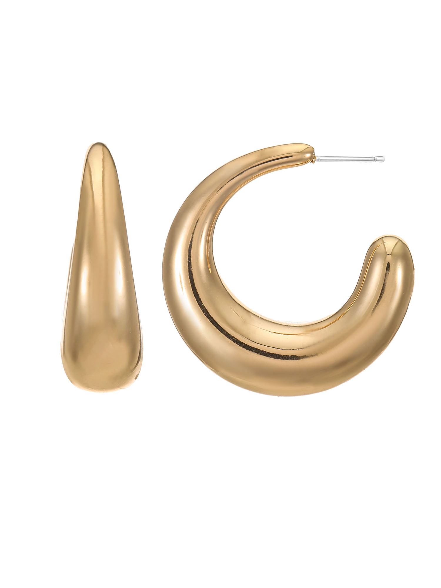 Time and Tru Goldtone Bubble Hoop Earring, 1 Pair