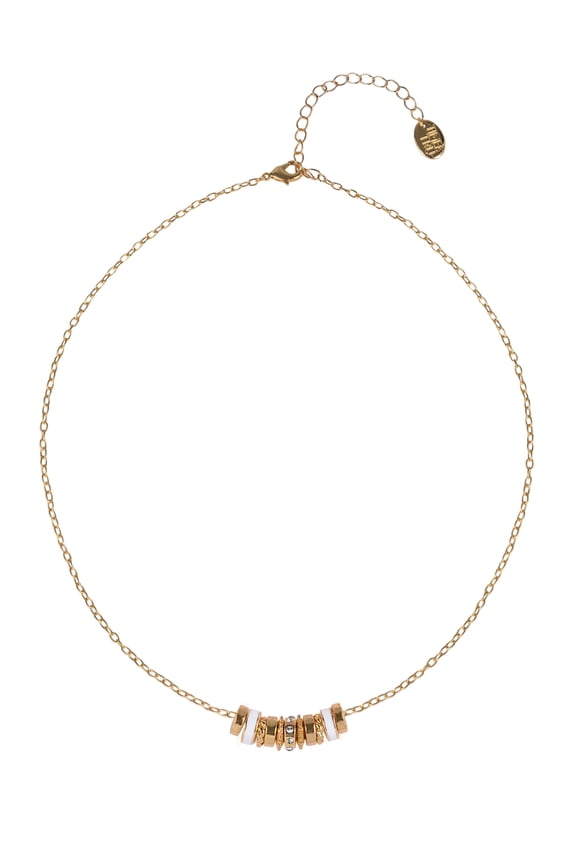 Goldtone Chain with Crystal Birthstone "April" Necklace