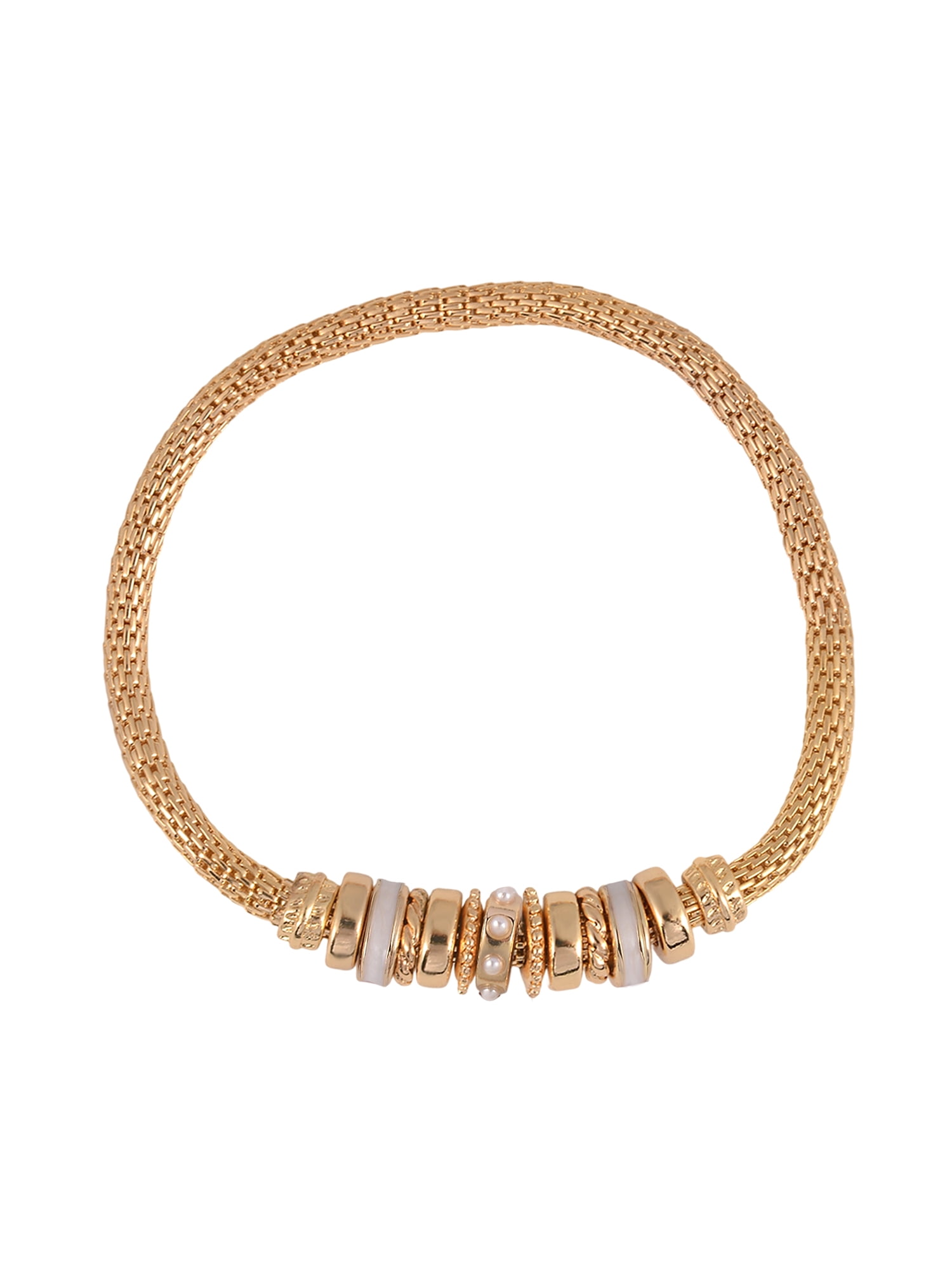 Time and Tru Goldtone Chain with Pearl Birthstone "June" Bracelet