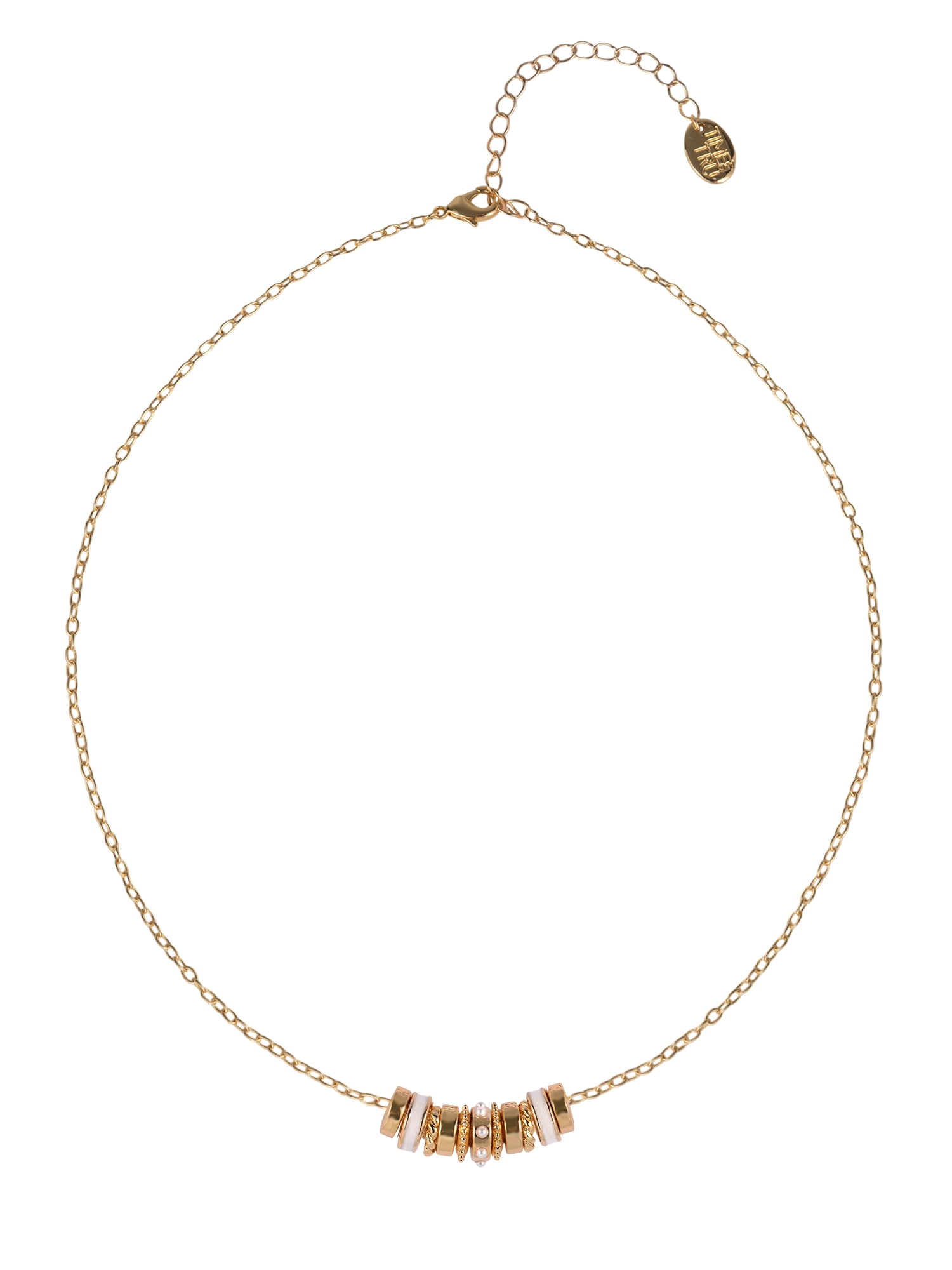Time and Tru Goldtone Chain with Pearl Birthstone "June" Necklace