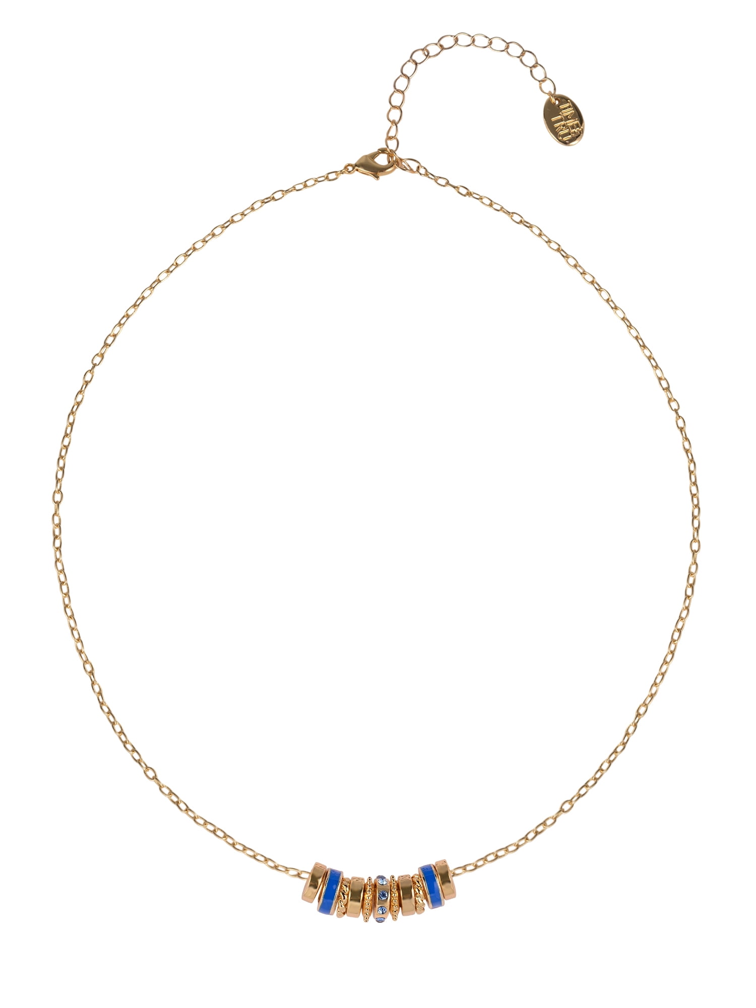 Time and Tru Goldtone Chain with Sapphire Birthstone "September" Necklace
