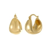 Time and Tru Goldtone Chunky Snap Hoop Earring, 1 Pair