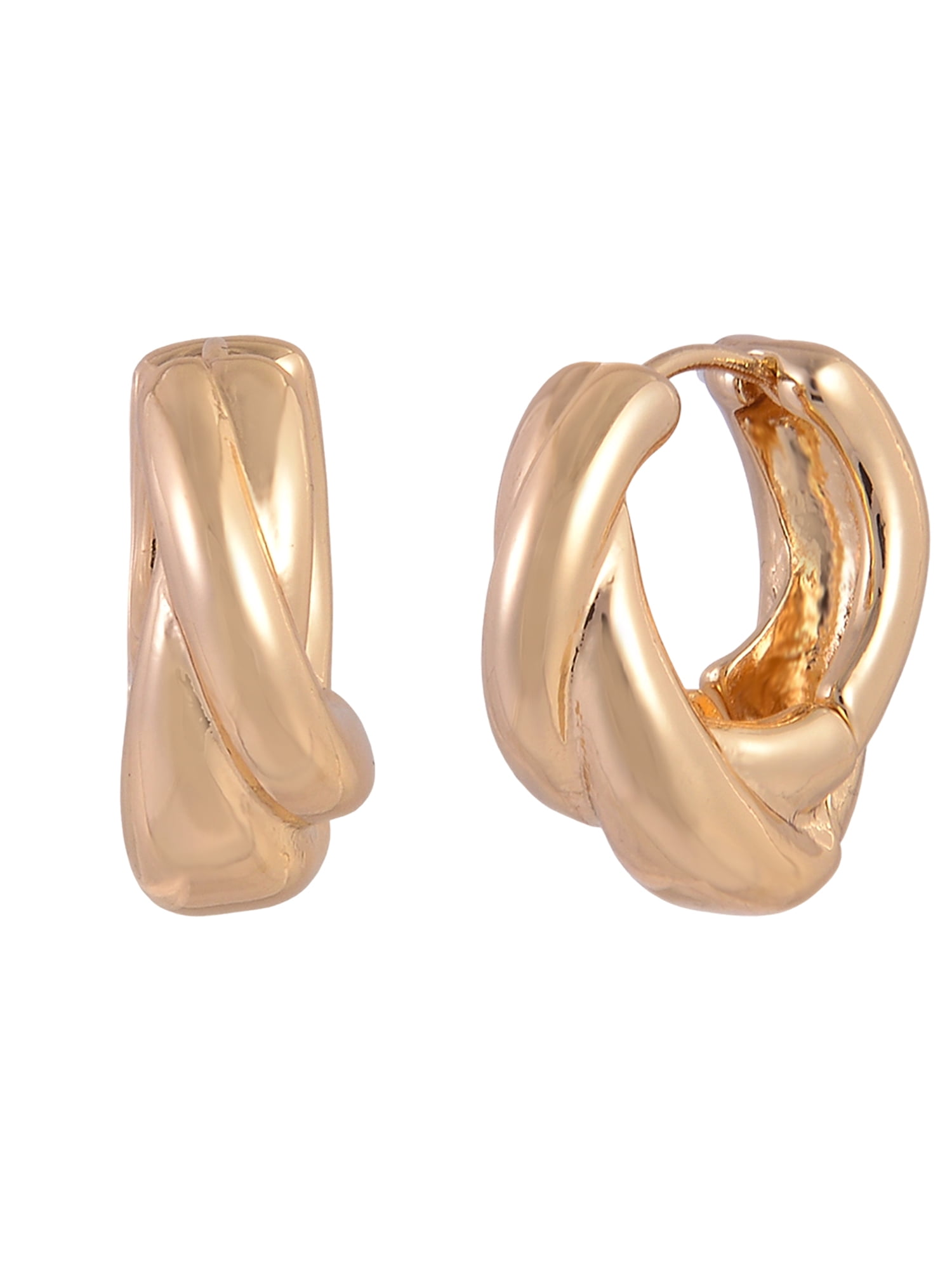 Time and Tru Goldtone Chunky Twist Hoop Earring