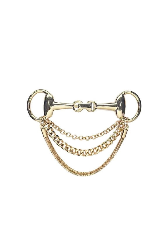 Goldtone Horse Bit Brooch, 1 Piece
