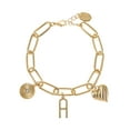 thumbnail image 1 of Time and Tru Goldtone Initial Charm Bracelet, Initial A, 1 of 4