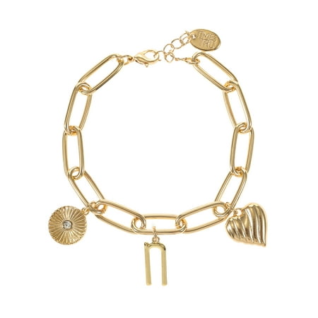 Time and Tru Goldtone Initial Charm Bracelet, Initial N