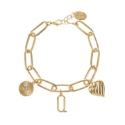 Time and Tru Goldtone Initial Charm Bracelet, Initial Q