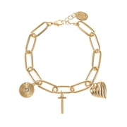 Time and Tru Goldtone Initial Charm Bracelet, Initial T