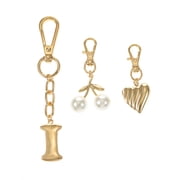 Time and Tru Goldtone Initial Letter Bag Charm Set, 3 Pieces, Letter I