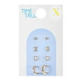 thumbnail image 1 of Time and Tru Goldtone Initial Letter Earring Set, 4 Pairs, Letter X, 1 of 3