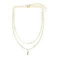 thumbnail image 1 of Time and Tru Goldtone Initial Letter "L" Necklace Set for Women, 2 Piece Set, 1 of 2