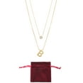 thumbnail image 1 of Time and Tru Goldtone Initial Letter Necklace Set, 2 Pieces, Letter B, 1 of 4