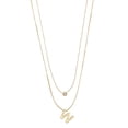 thumbnail image 1 of Time and Tru Goldtone Initial Letter Necklace Set, 2 Pieces, Letter W, 1 of 4