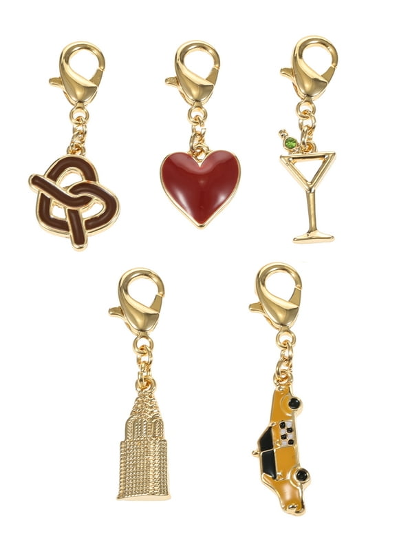 Goldtone Multi Charm Set, Cheers, 5 Pieces