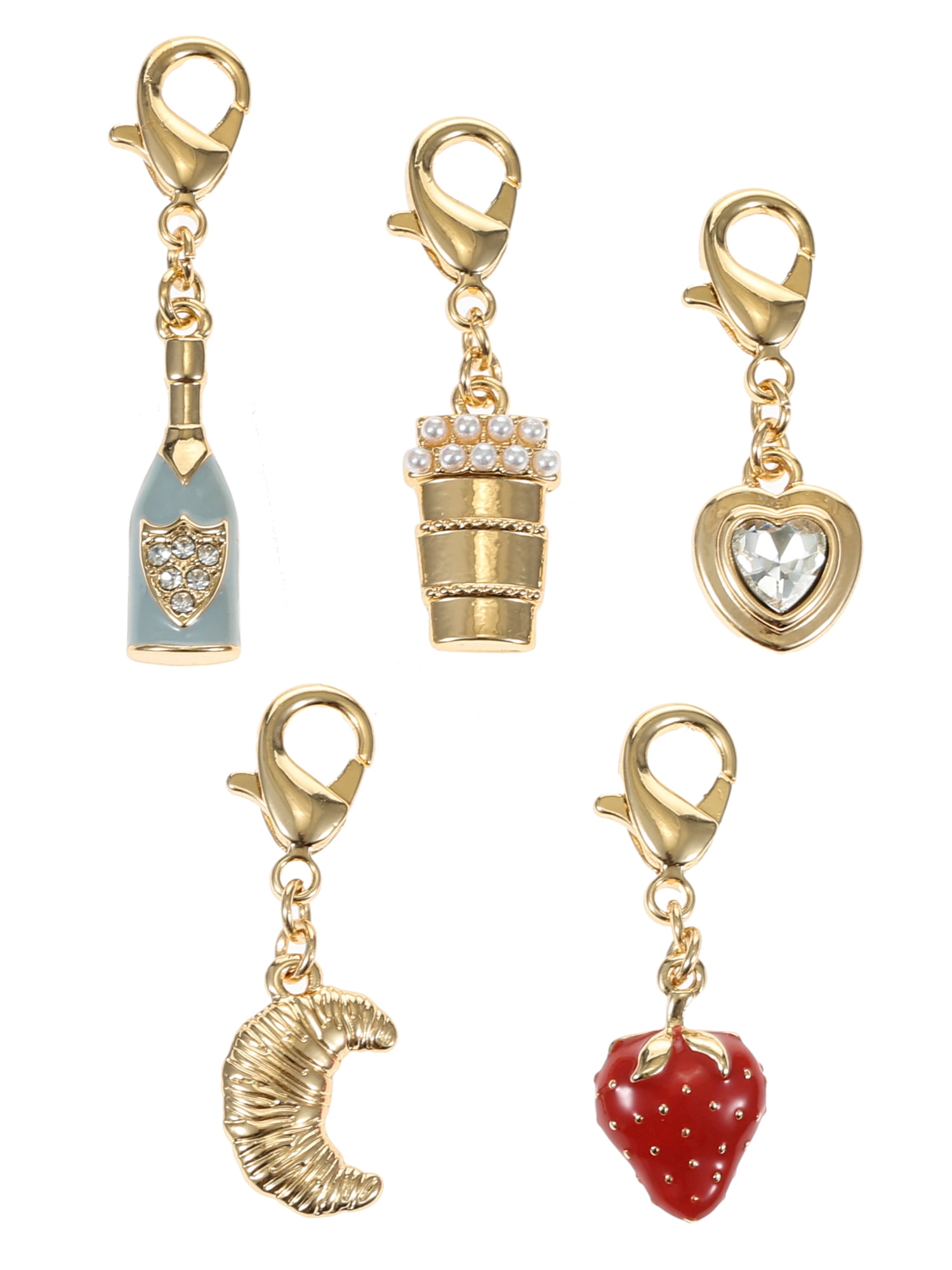 Time and Tru Goldtone Multi Charm Set, Sunday Brunch, 5 Pieces
