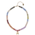 thumbnail image 1 of Time and Tru Goldtone Multicolored Bead Initial "A" Necklace, 1 of 6