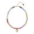 thumbnail image 1 of Time and Tru Goldtone Multicolored Bead Initial "O" Necklace, 1 of 6