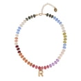 thumbnail image 1 of Time and Tru Goldtone Multicolored Bead Initial "R" Necklace, 1 of 6