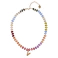 thumbnail image 1 of Time and Tru Goldtone Multicolored Bead Initial "V" Necklace, 1 of 6