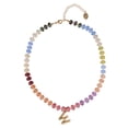 thumbnail image 1 of Time and Tru Goldtone Multicolored Bead Initial "W" Necklace, 1 of 6