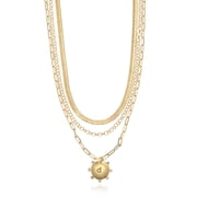 Time and Tru Goldtone Necklace, 3 Piece, Initial D