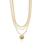 Time and Tru Goldtone Necklace, 3 Piece, Initial P