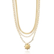 Time and Tru Goldtone Necklace, 3 Piece, Initial U