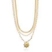 Time and Tru Goldtone Necklace, 3 Piece, Initial X