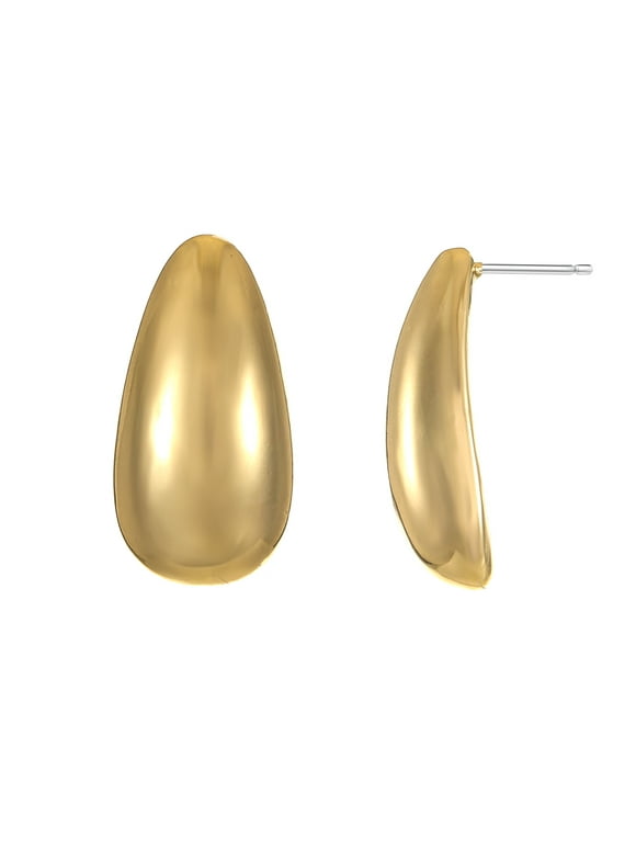 Goldtone Oval Drop Earring, 1 Pair
