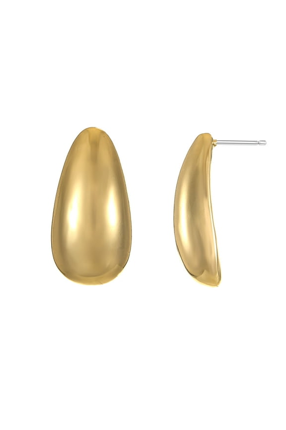 Goldtone Oval Drop Earring, 1 Pair