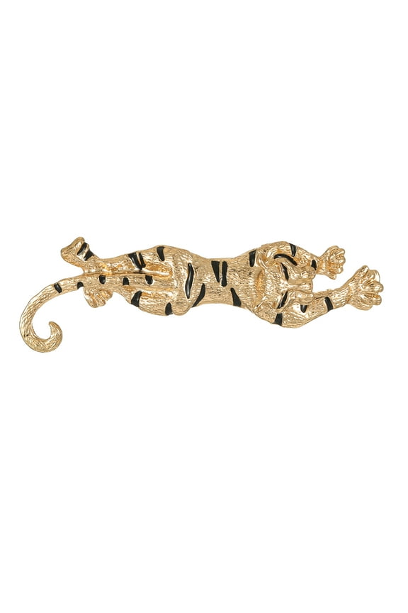 Goldtone Tiger Brooch, 1 Piece