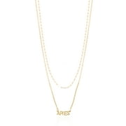 Time and Tru Goldtone Zodiac Necklace Set, 2 Pieces, Aries