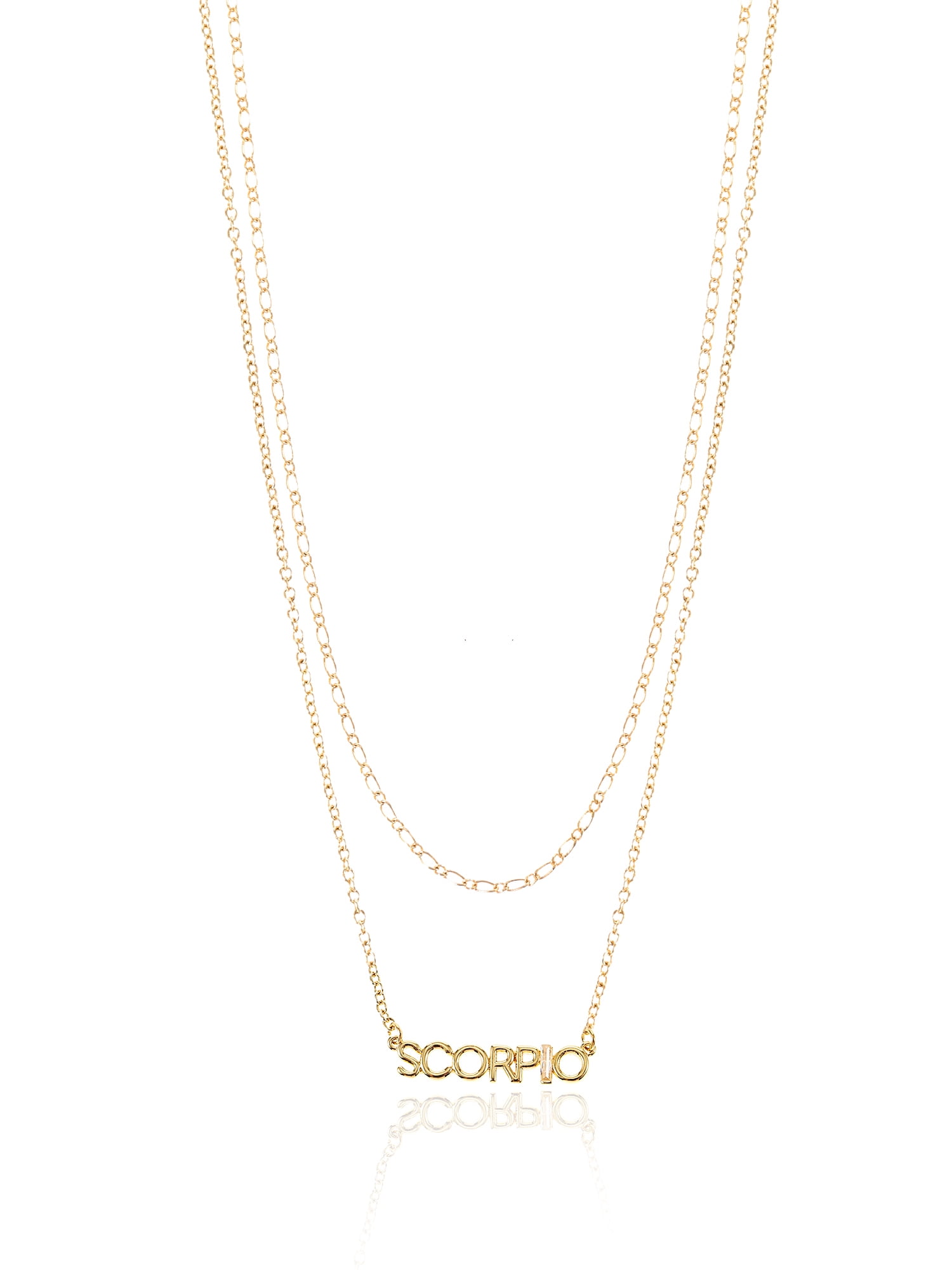 Time and Tru Goldtone Zodiac Necklace Set, 2 Pieces, Scorpio